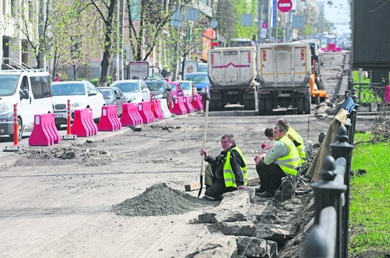 пробки из-за ремонта дорог