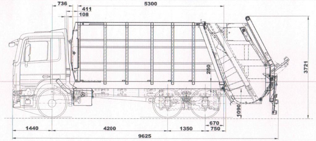 Мусоровоз Mercedes-Benz Actros 3336