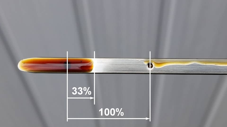 Уровень масла в системе