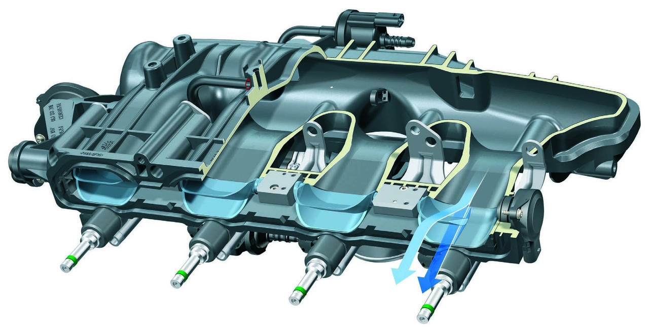 Впускной коллектор с изменяемой геометрией