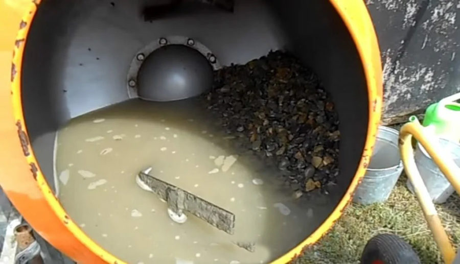 очистка бетономешалки