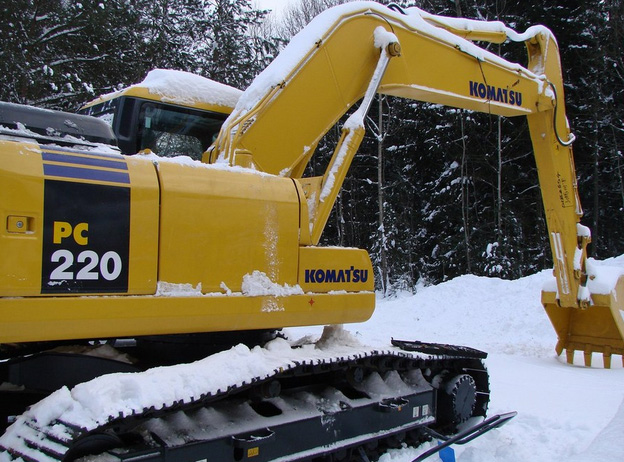komatsu коматсу зимой