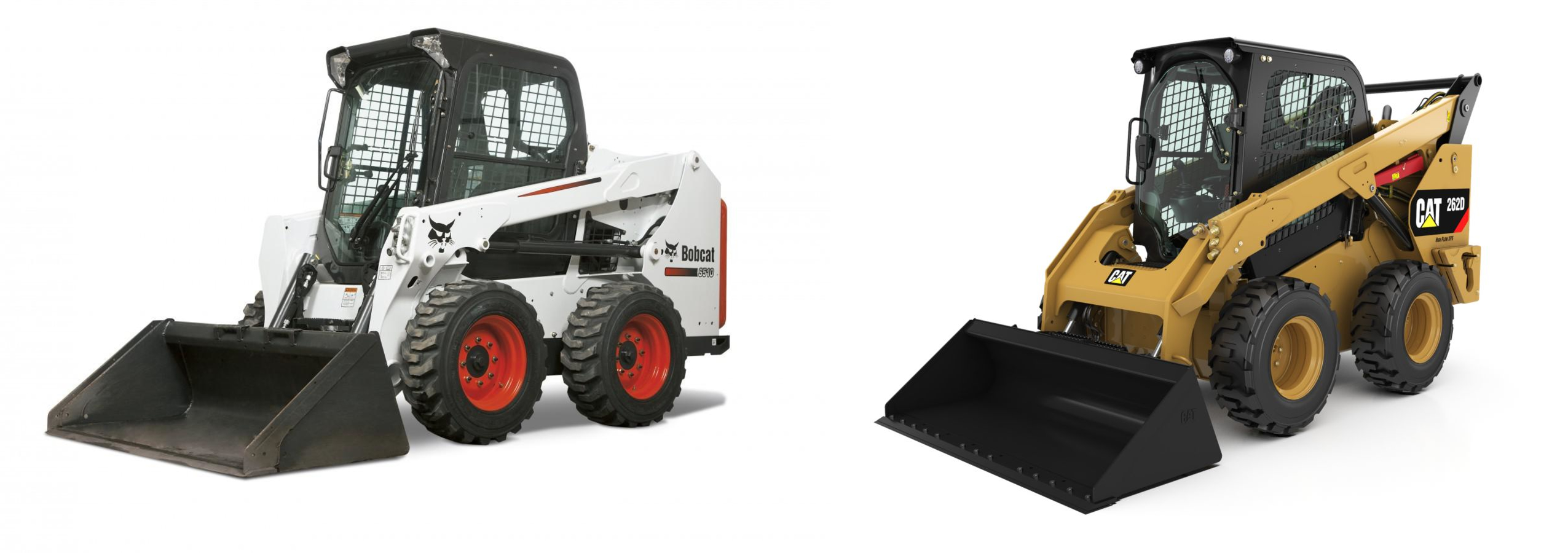 мини-погрузчики Bobcat и Caterpillar