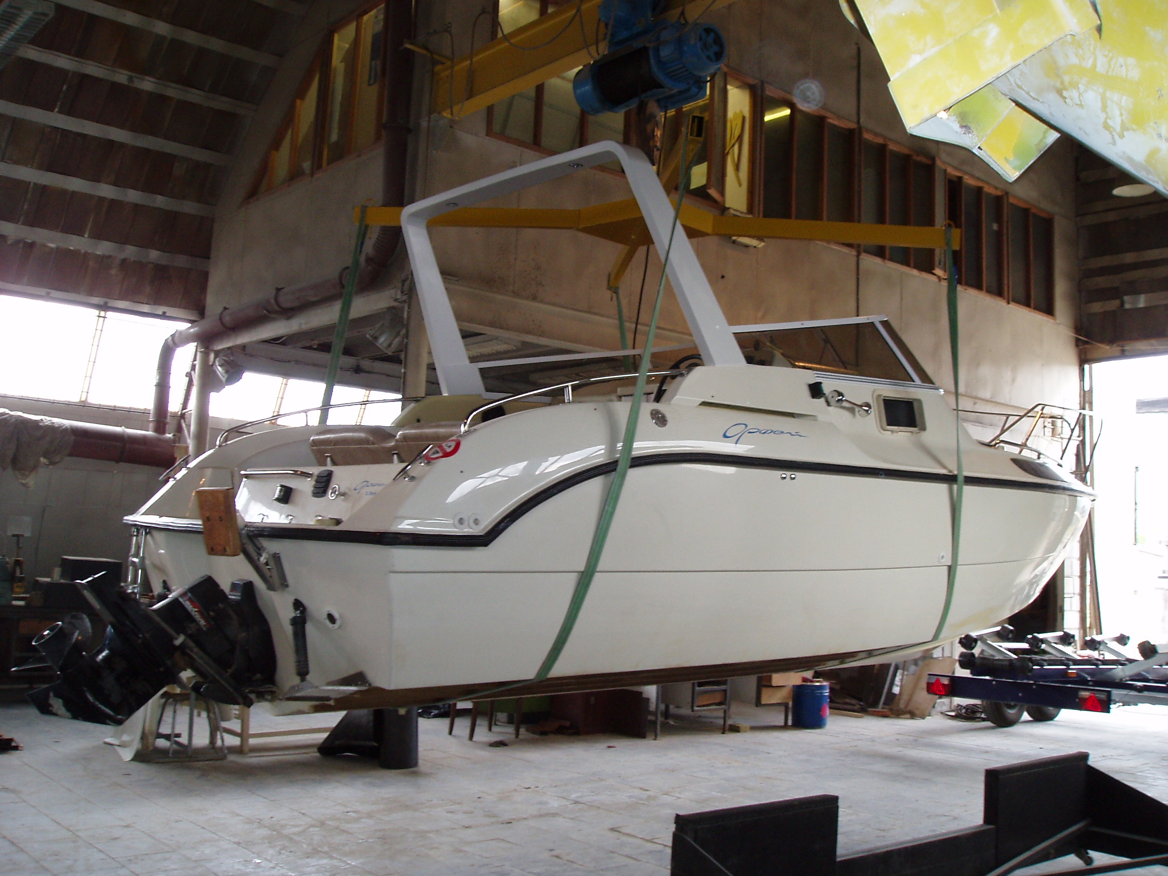 Подготовка катера к перевозке