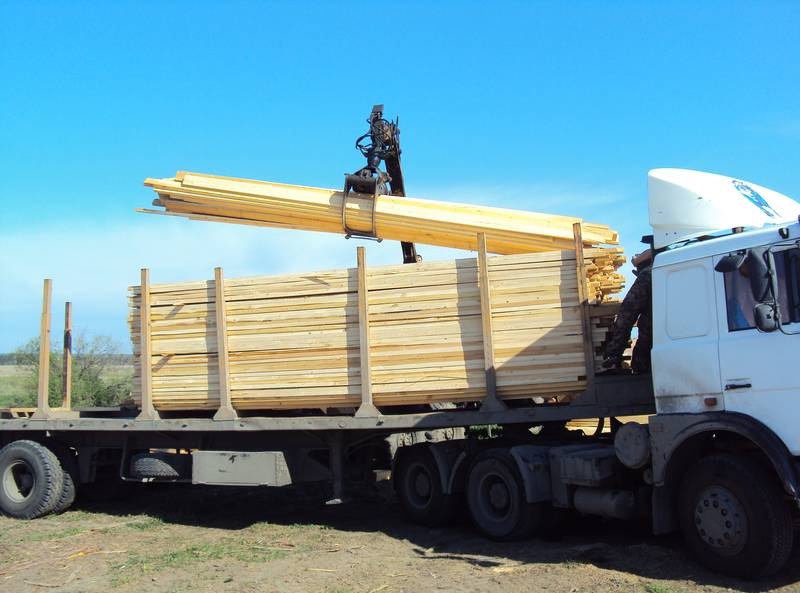 транспортировка пиломатериала 