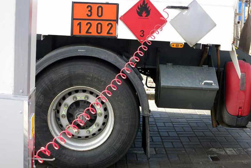 устройство заземления автоцистерн